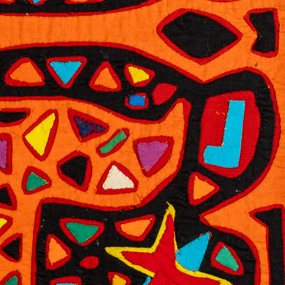 Psychedelic Orange Tulip Flowers Museum Quality Mola