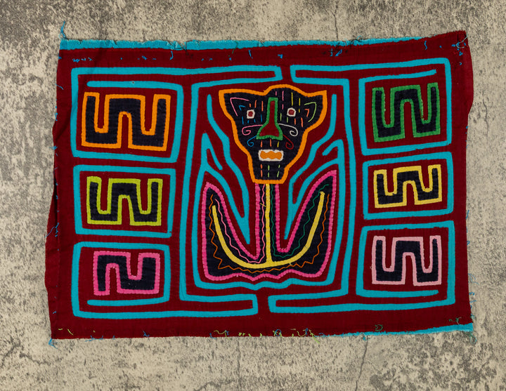Burgundy And Turquoise Jungle Cat Mola