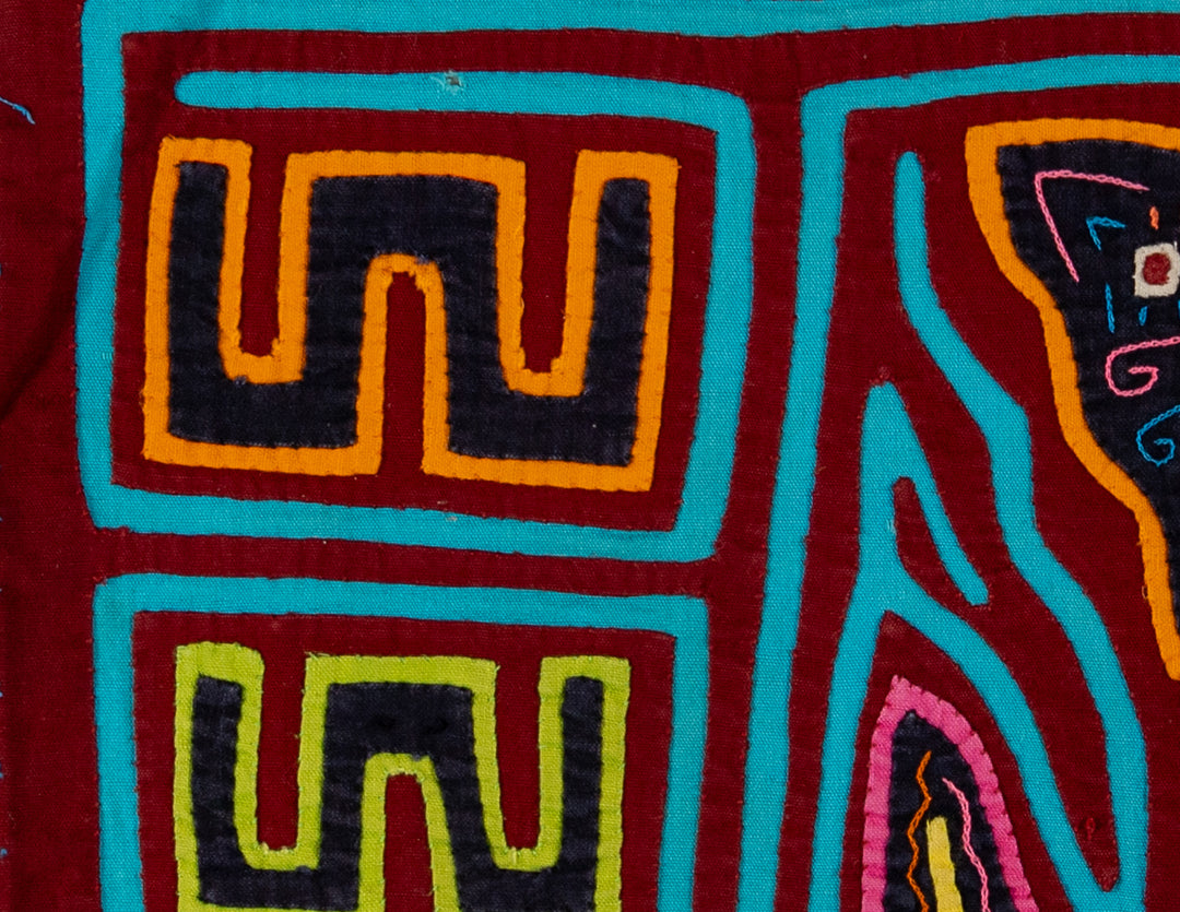 Burgundy And Turquoise Jungle Cat Mola