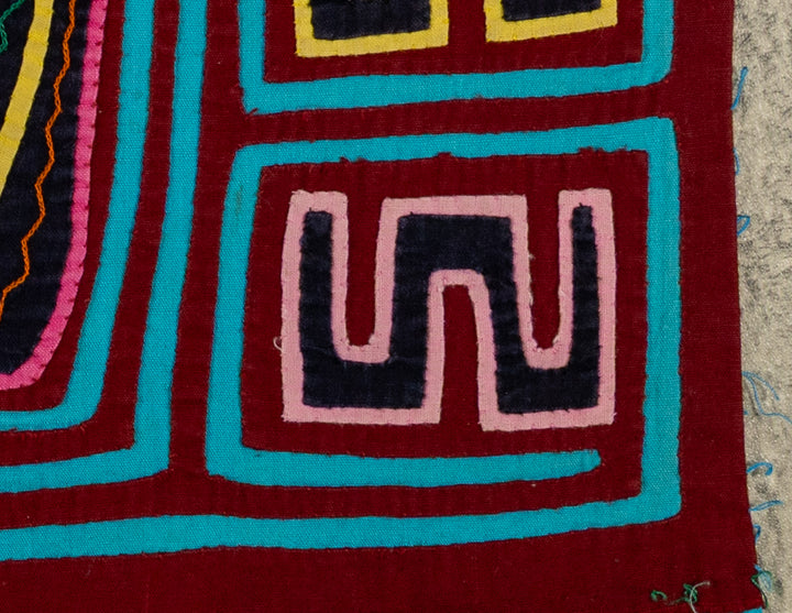 Burgundy And Turquoise Jungle Cat Mola