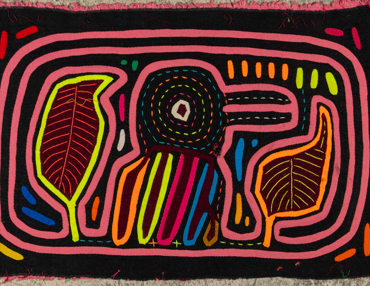 Black And Pink Jungle Bird Mola