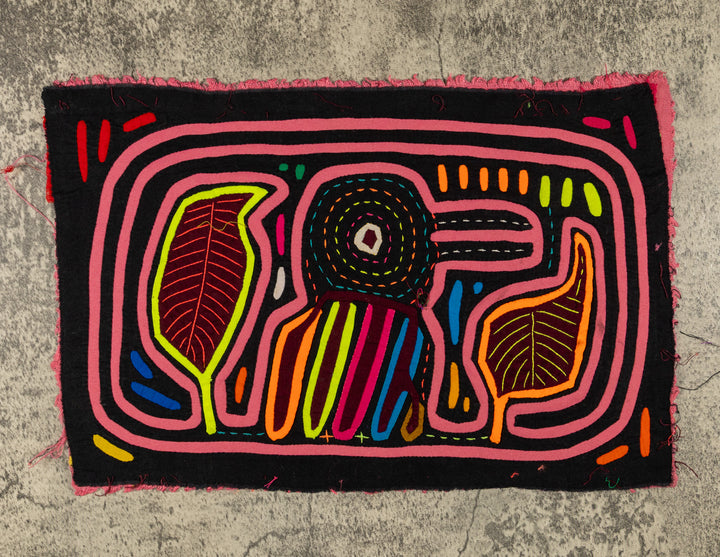 Black And Pink Jungle Bird Mola