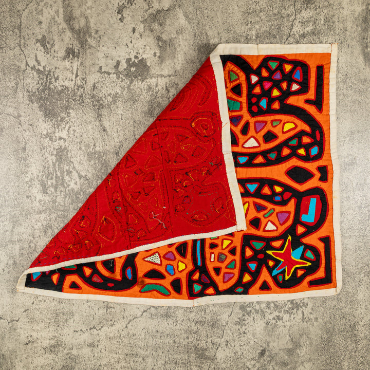 Psychedelic Orange Tulip Flowers Museum Quality Mola