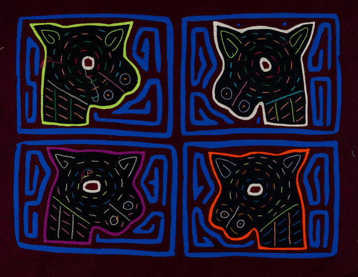 Burgundy And Blue Puppy Dog Mola