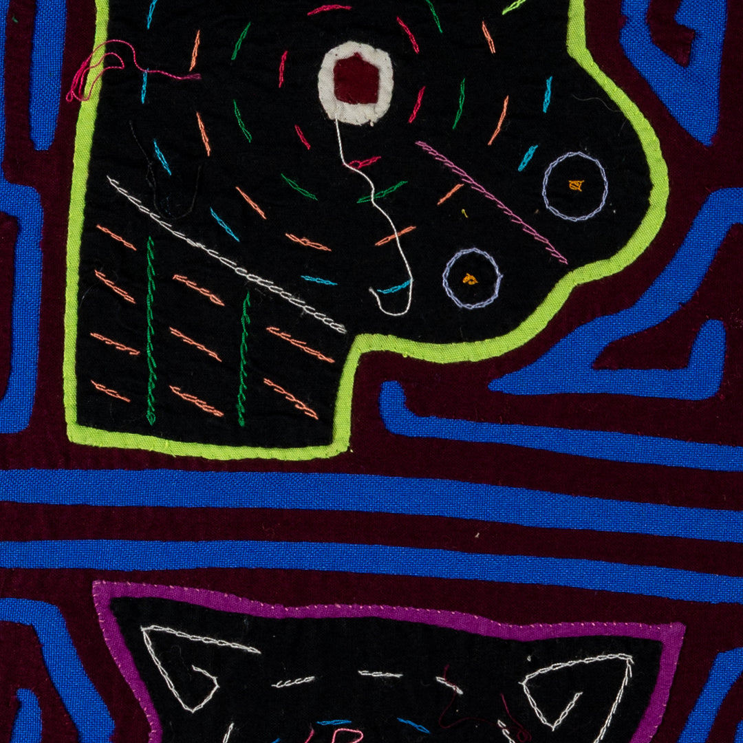 Burgundy And Blue Puppy Dog Mola