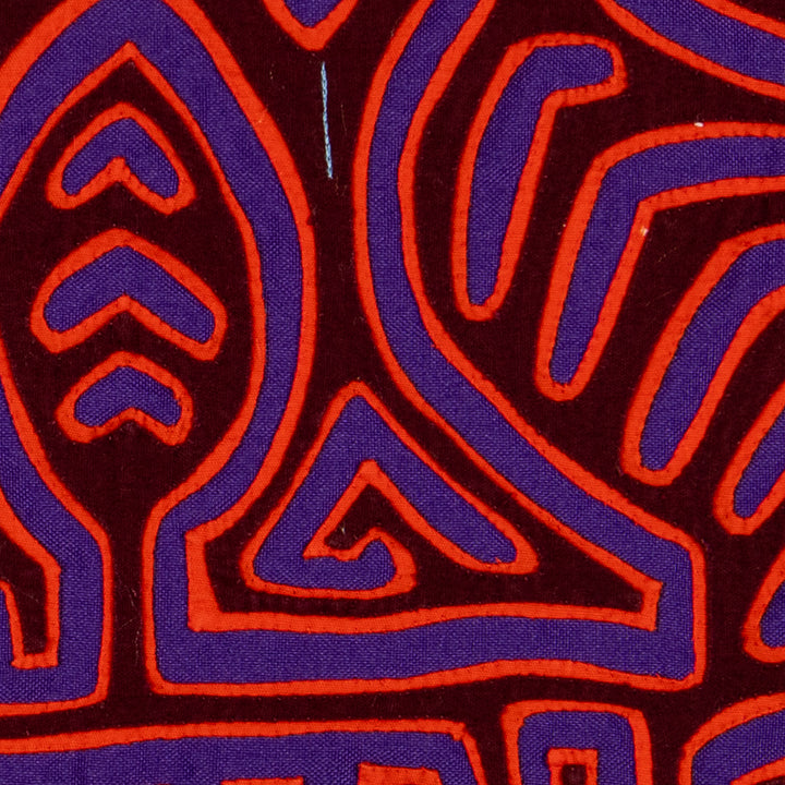 Burgundy Orange And Blue Seagull And Fish Mola