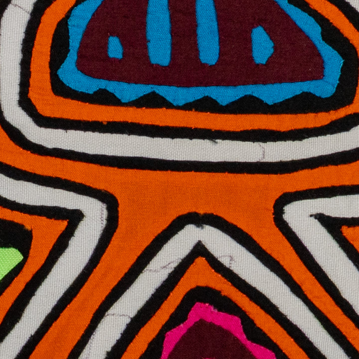 Orange And White Dancing Bird Optical Illusion Mola