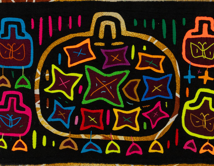 Jars And Butterfly Mola