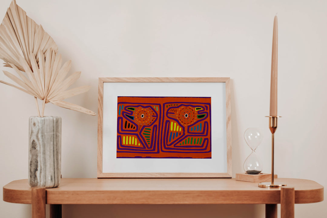 Orange And Purple Optical Illusion Mola