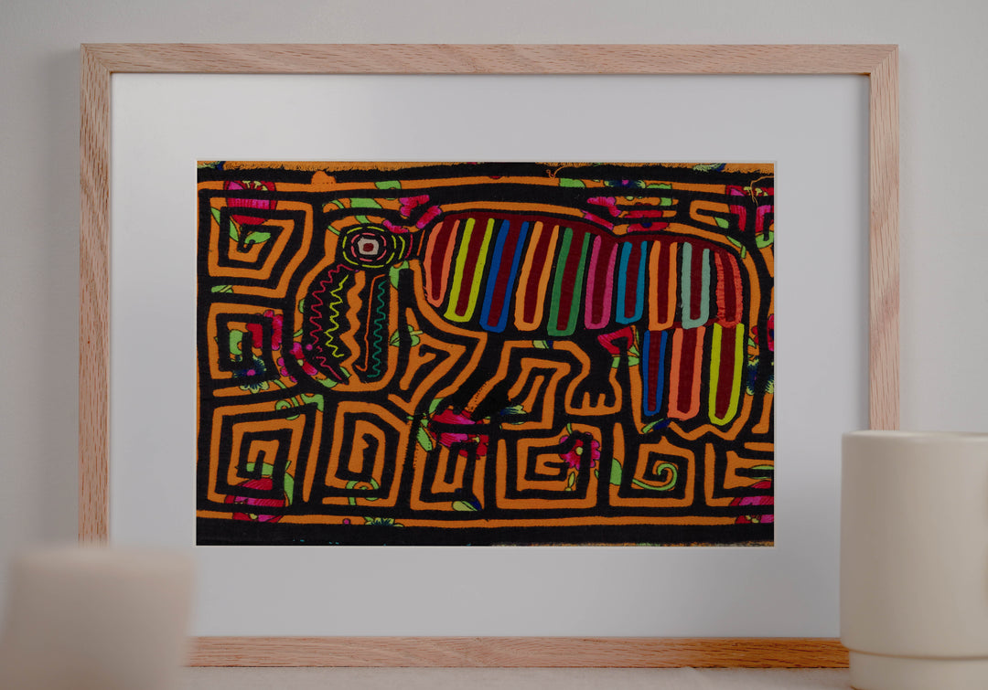 Orange And Black Nutcracker Jungle Critter Mola