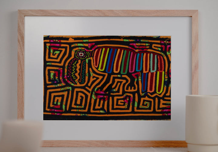 Orange And Black Nutcracker Jungle Critter Mola