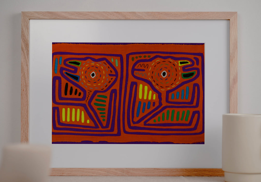 Orange And Purple Optical Illusion Mola