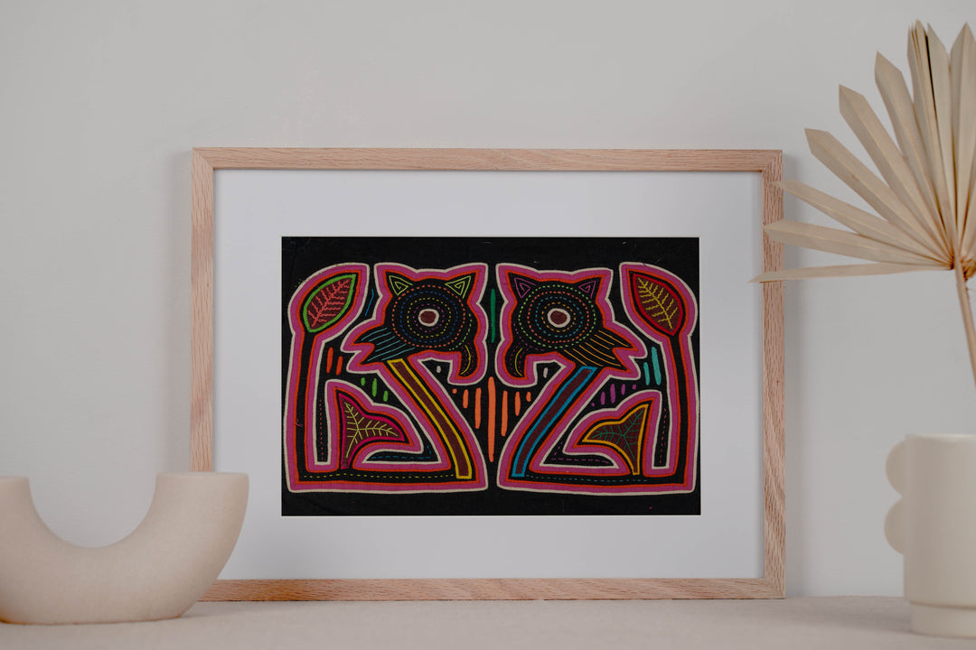 Black And Pink Jungle Critters Mola