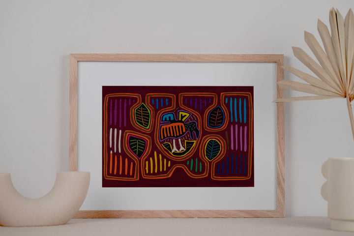 Orange And Burgundy Birdcage Mola