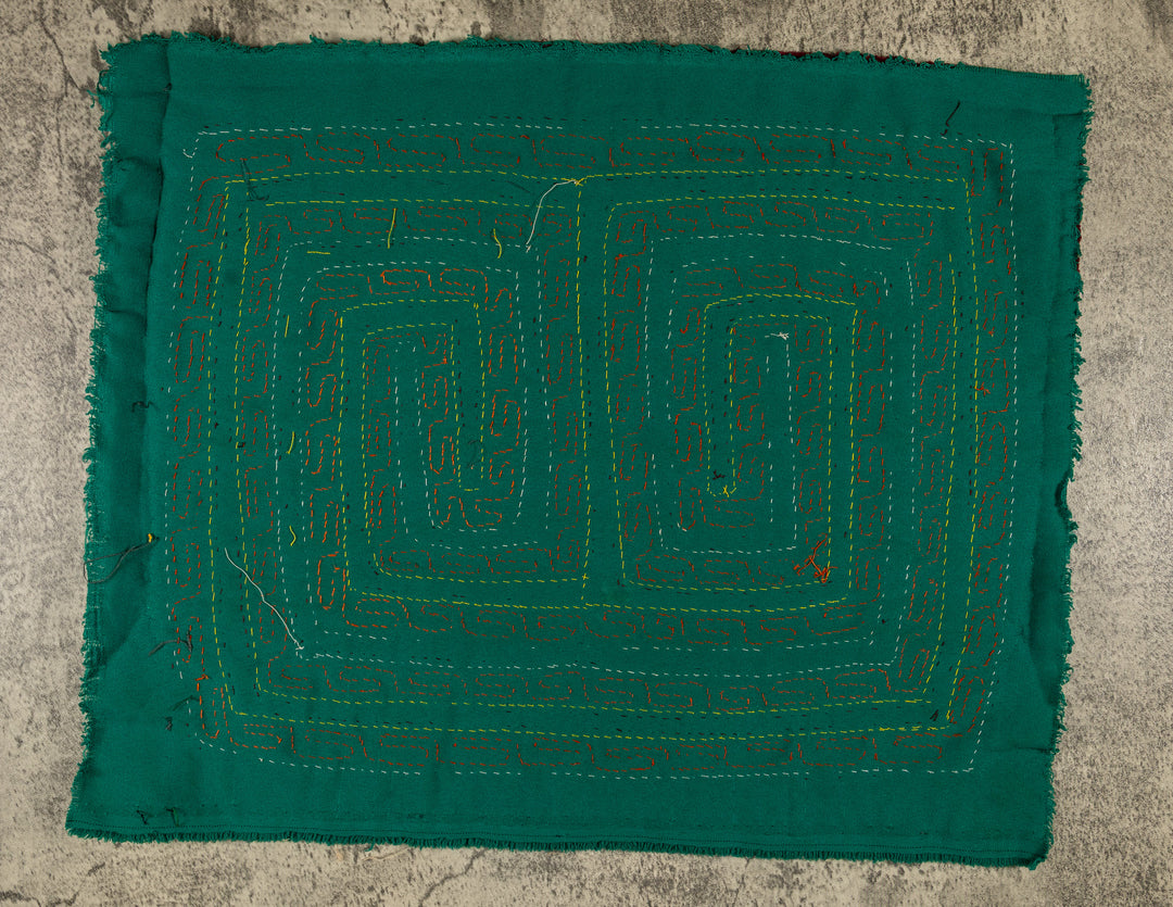 Orange And Green Hermit Crab Trail Design Mola