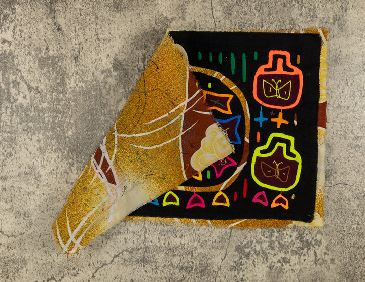 Jars And Butterfly Mola