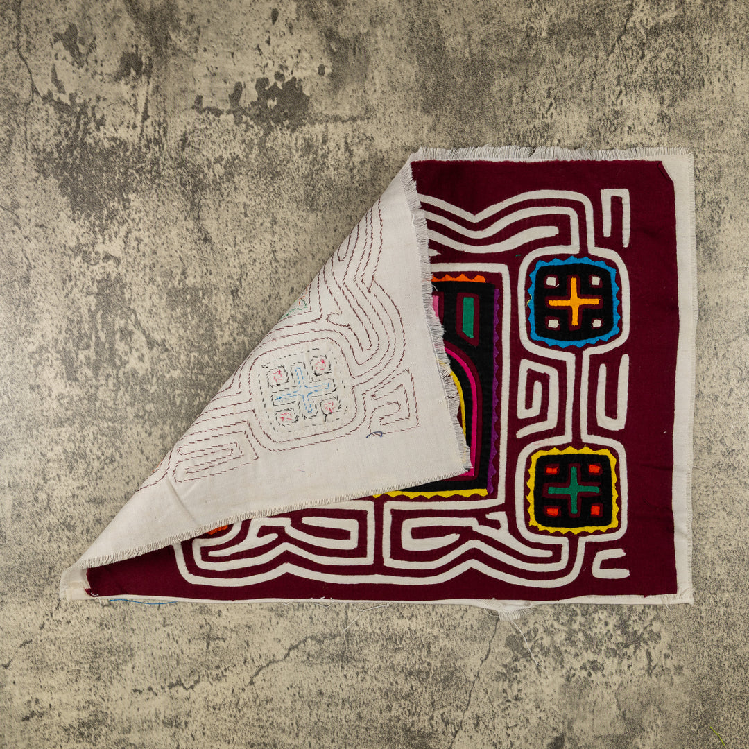 Burgundy And White Birdcage Mola