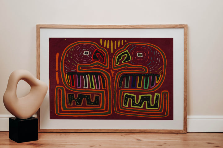 Burgundy And Orange Duel Parrot Bird Mola
