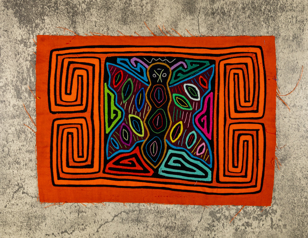 Orange And Black Angry Butterfly Symmetry Mola