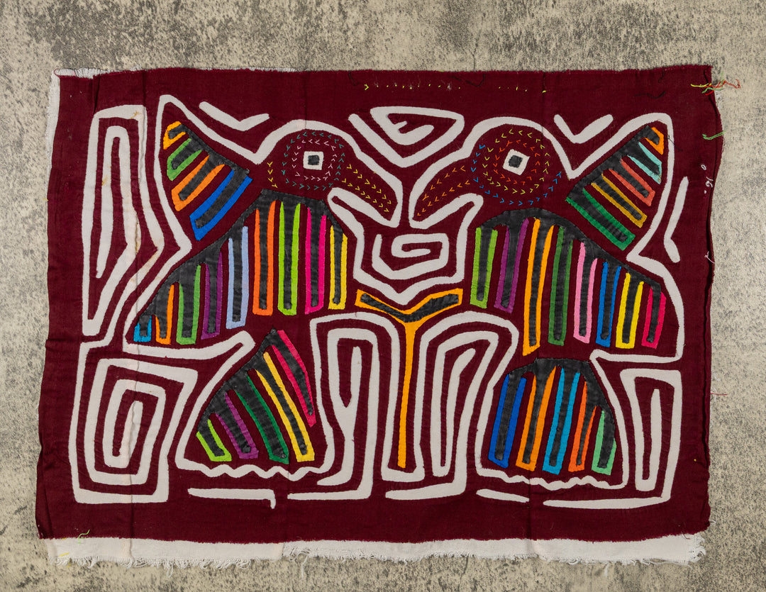 Maroon And White Two Bird In flight Mola