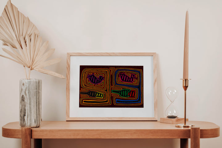 Vintage Burgundy And Gold Classic Design Mola