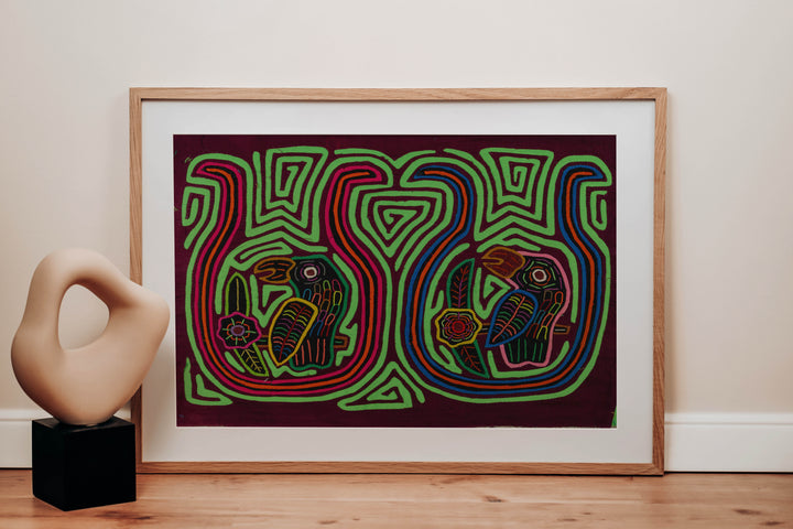 Maroon And Green Toucan Bird Birdcage Mola