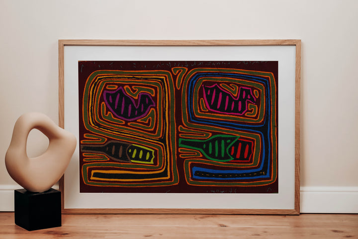 Vintage Burgundy And Gold Classic Design Mola