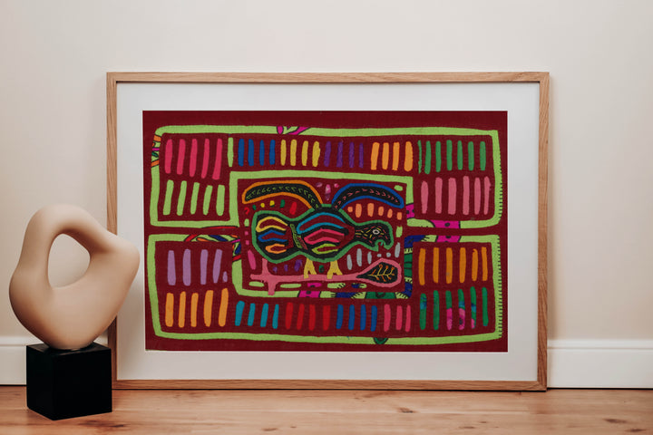 Burgundy And Green Winged Warrior Mola