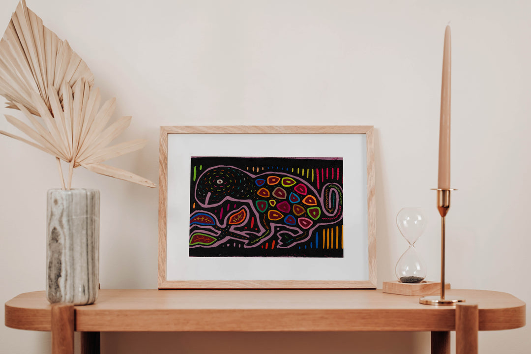 Black And Purple Jungle Critter Mola
