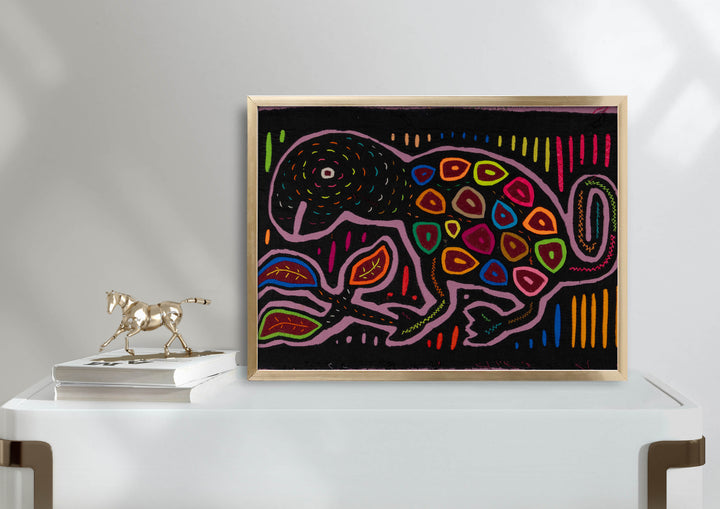 Black And Purple Jungle Critter Mola