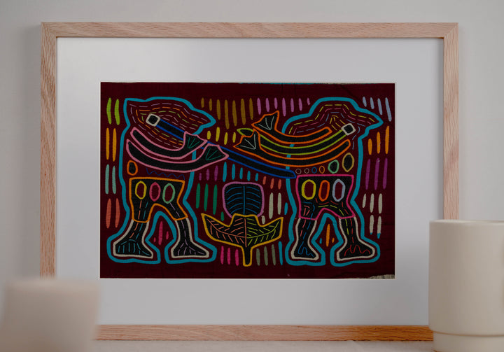 Maroon And Turquoise Playing The Flute Mola