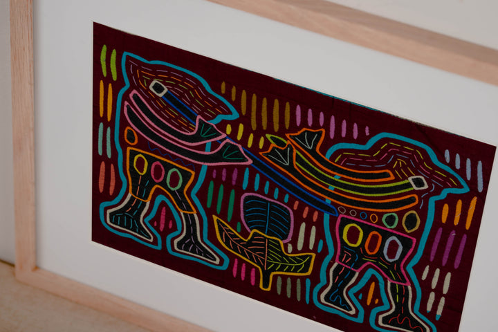 Maroon And Turquoise Playing The Flute Mola