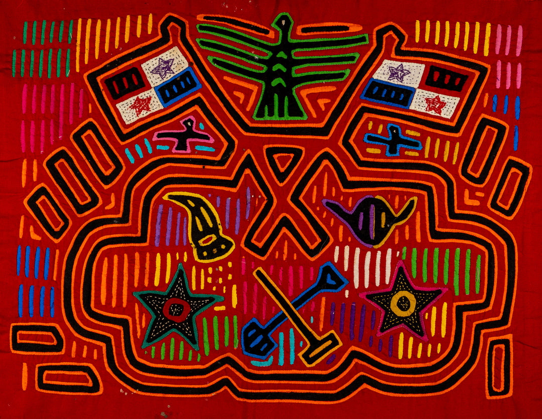 Panama Flag Patriotic Museum Quality Mola