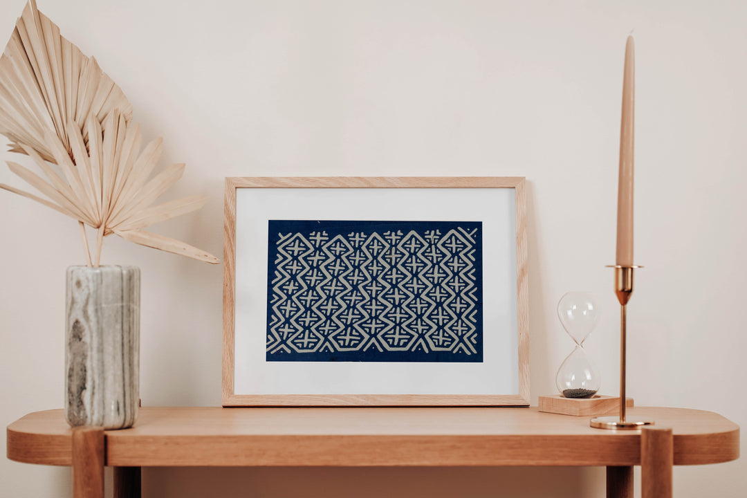 Blue And White Classic Design Mola