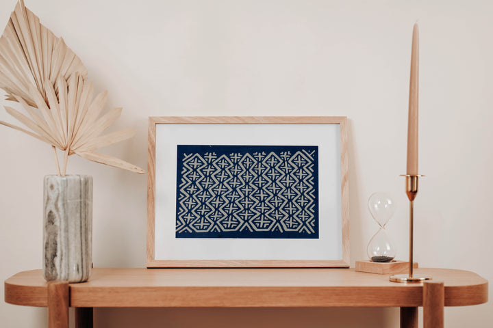 Blue And White Classic Design Mola