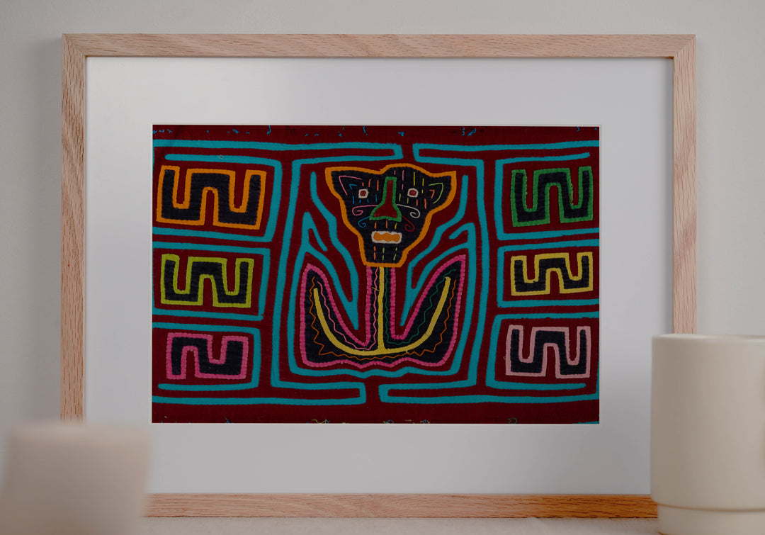Burgundy And Turquoise Jungle Cat Mola