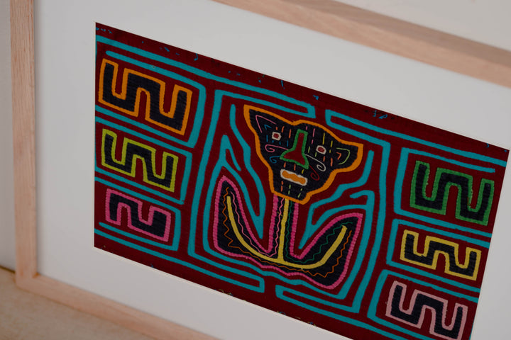 Burgundy And Turquoise Jungle Cat Mola