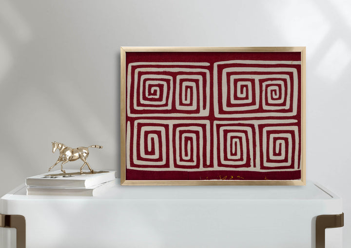 Burgundy And White Classic Design Mola