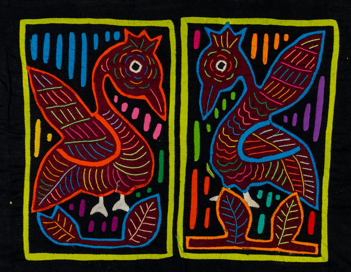 Swan Waterbird Love Dance Mola