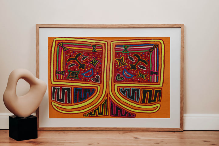 Vintage Orange Kite Mola