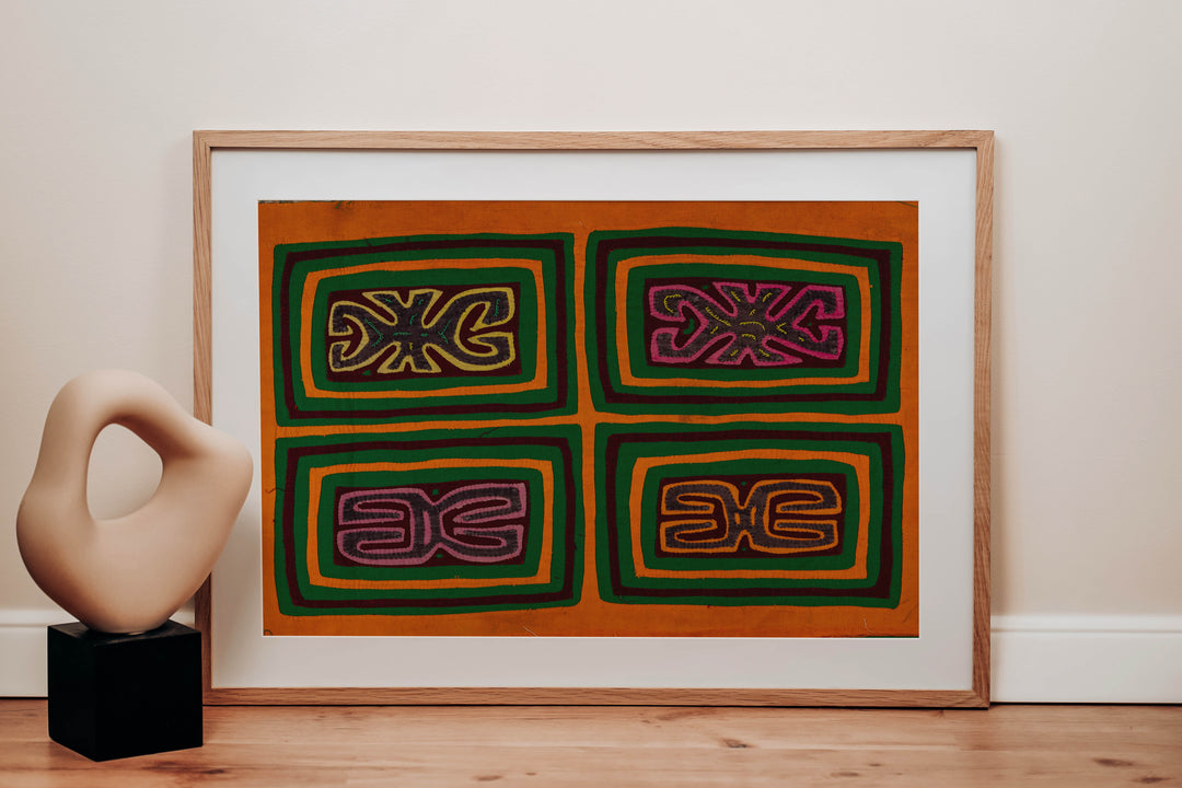 Vintage Orange And Green Classic Design Mola