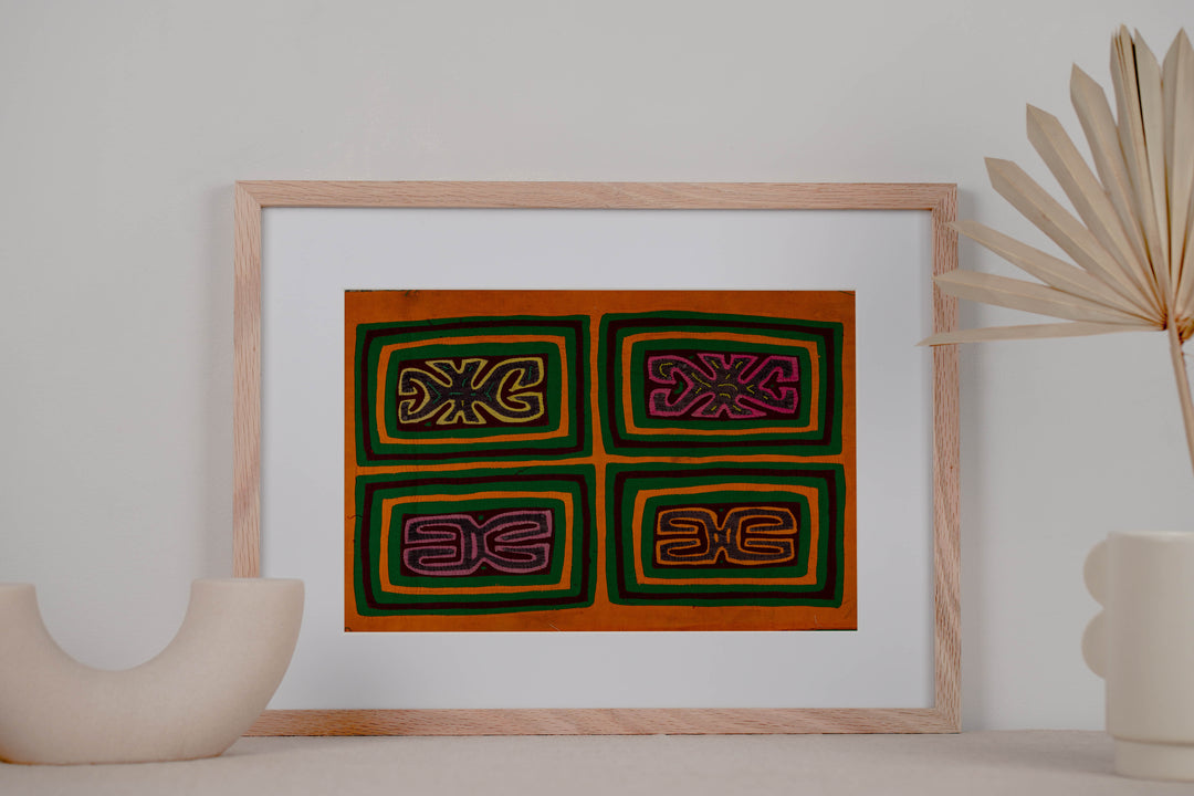 Vintage Orange And Green Classic Design Mola
