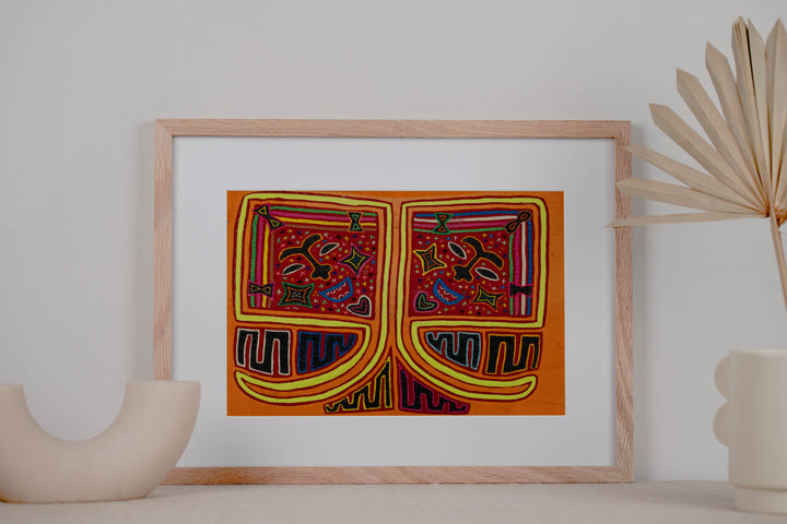 Vintage Orange Kite Mola