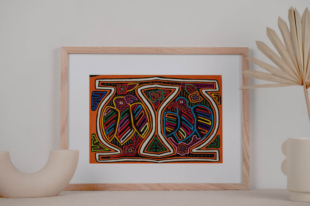 Orange And White Birdcage Mola