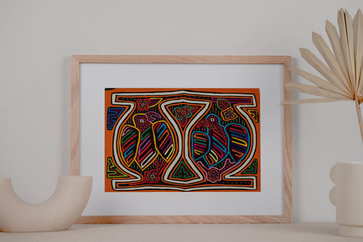 Orange And White Birdcage Mola