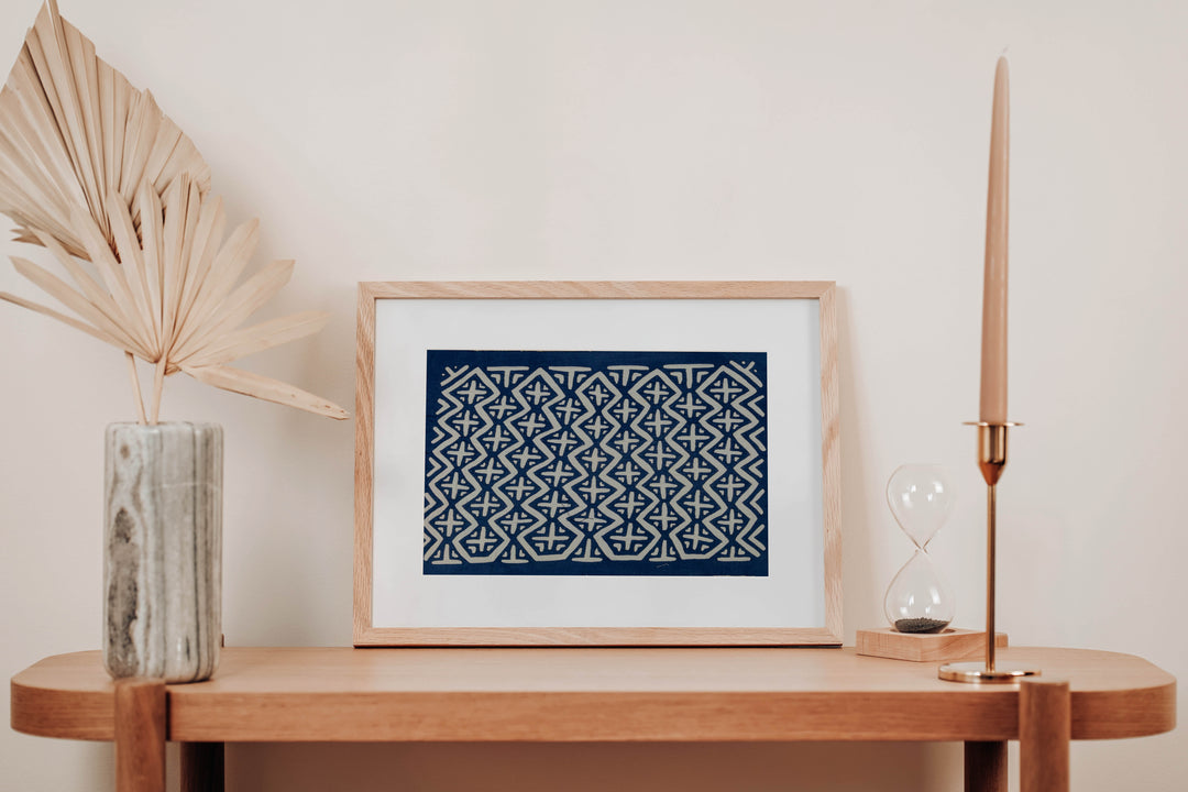 Blue And White Classic Design Mola