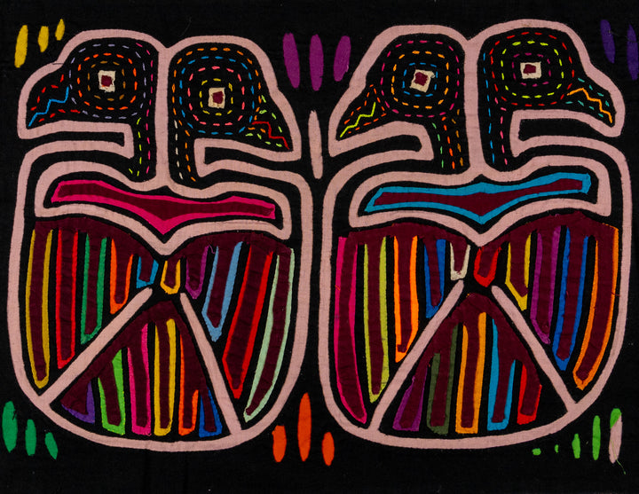 Rainbow Color Bird Optical Illusion Mola