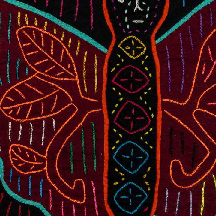 Black And Orange Butterfly Mola