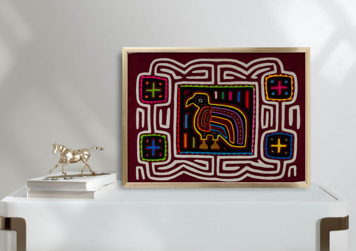 Burgundy And White Birdcage Mola