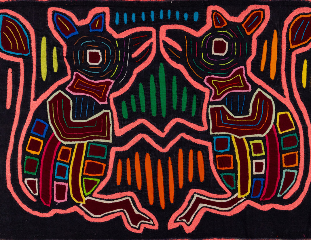 Neon Orange Moon Howling Puppy Dog Mola